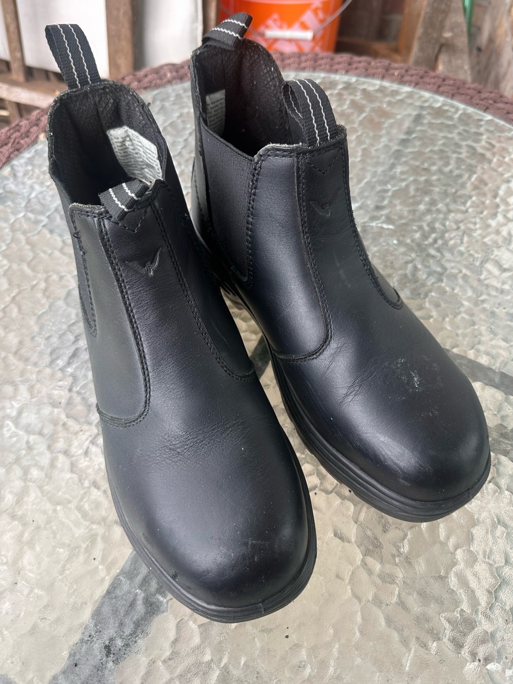 MEN’S 10.5 (10 1/2) WIDE THOROGOOD 6" QUICK RELEASE SAFETY STEEL TOE BOOTS